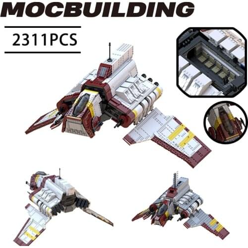 Space Series Fighter Republic Nu-class Attack Shuttle MOC War UCS- Republic Ship Building Block Set DIY Kids Puzzle Toy Gifts