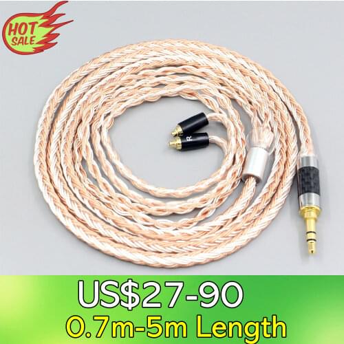 LN007692 16 Core OCC Silver Plated Mixed Headphone Earphone Cable For AKG N5005 N30 N40 MMCX Sennheiser IE300 IE900