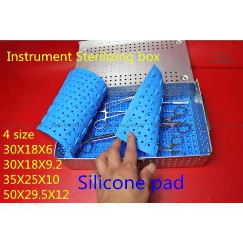 Medical orthopedic dentel Surgical instrument aluminium alloy Storage Sterilizing box HTHP materials case with HTHP silicone pad