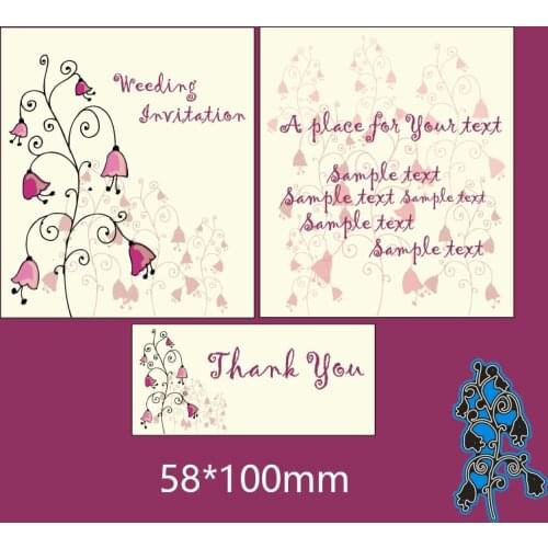 Metal Cutting Dies Flower strip for 2020 New Stencils DIY Scrapbooking Paper Cards Craft Making Craft Decoration 58*100mm