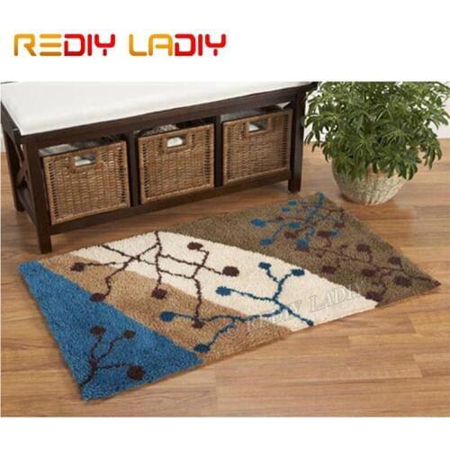 Latch Hook Kits Make Your Own Rug Simple Pattern Tapestry Crochet Cushion Mat DIY Carpet Rug Pre-Printed Canvas Hobby & Crafts