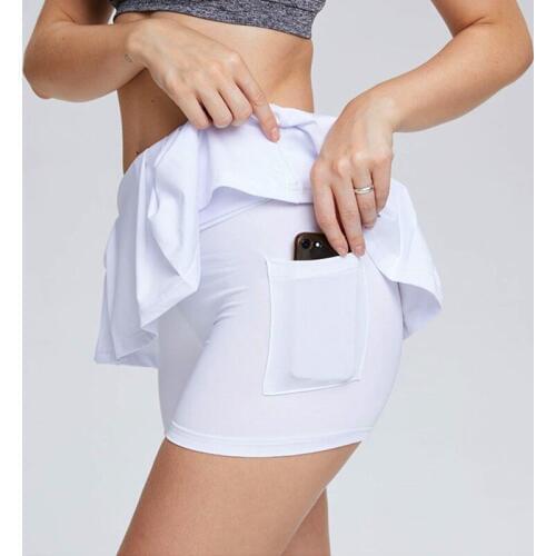 Solid Badminton Skirts Tennis Sports Golf Skirt Fitness Shorts Women Athletic Quick Dry Running Sport Skort with Pocket M-XXXL