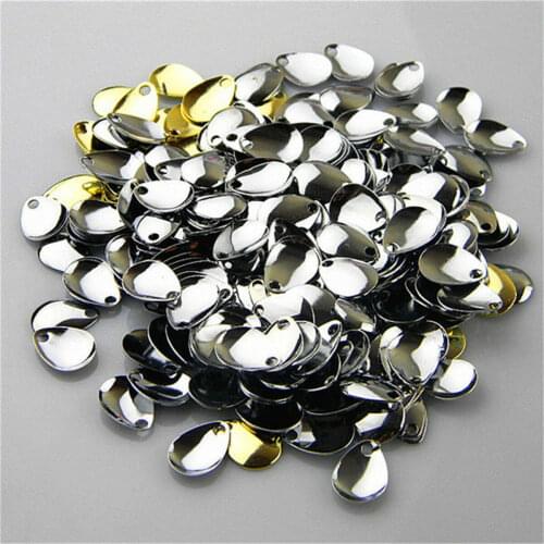 Best 50pcs Fishing Flattie Attractor Spinner Blades Smooth Nickel Spoons Plaice