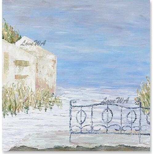 Outdoor Landscape Oil Painting 100% Hand Painted Abstract Texture Seaside Scenery Paintings Wall Decor Canvas Art For Home