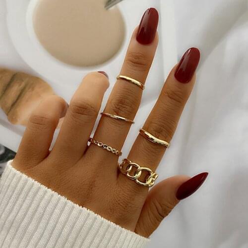 KISS WIFE Fashion Simple Design anillos Vintage Adjustable Open Joint Rings Sets For Women Jewelry Korean Version Joint Rings