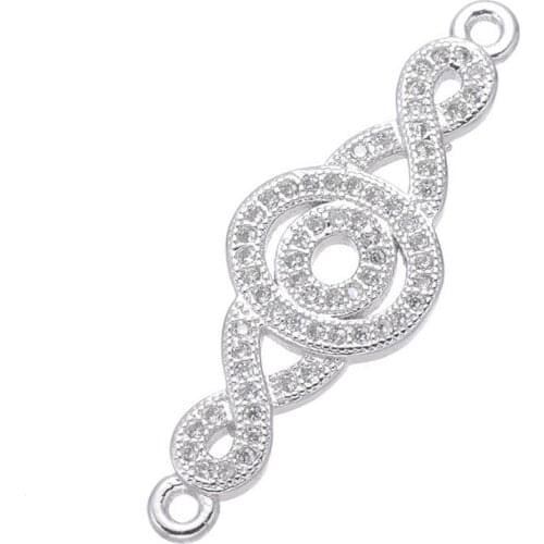 5pcs Micro Pave Jewelry Vintage Zircon Note Charms For Bracelet Jewelry Making Diy CZ Charms Wholesale Berloques High Quality