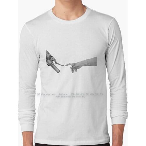 Creation Of Adam Motorcycle Version Long Sleeve T Shirt 100% Pure Cotton Big Size Creation Of Adam Creation Adam Motorcycle