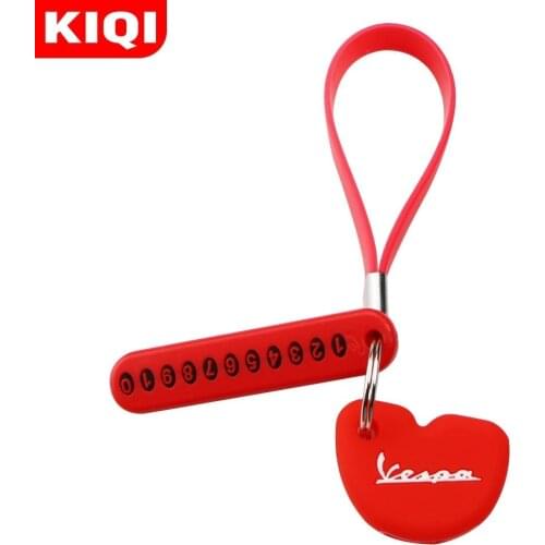 Silicone Car Key Cover Case Key Chain with Phone Number Card for Vespa Enrico Piaggio GTS300 LX150 Fly 125 3vte Gts 200