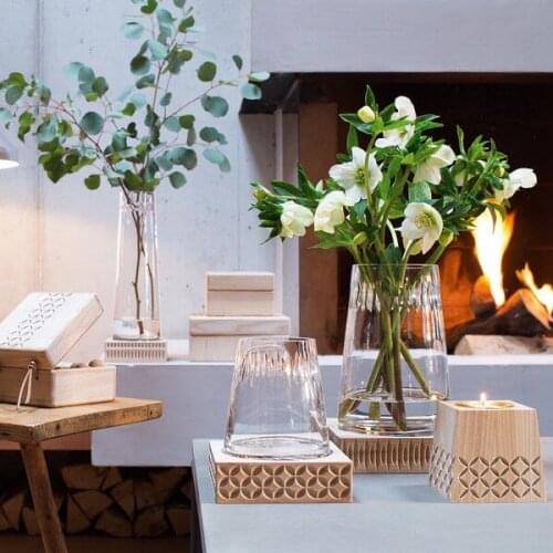 Vase Home Living Room Flower Pot Aesthetic Vintage House Minimalist Transparent Modern Artificial Indoor Desk Balcony Decoration