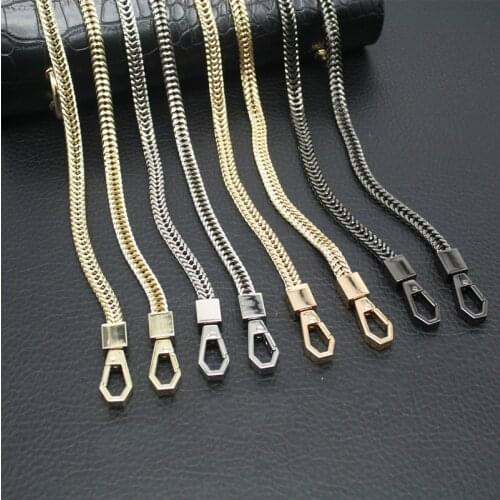High Quality Gold Silver Gun Black 110cm-120cm Metal Chain Shoulder Bags Handbag Buckle Handle Diy Chain Bag Strap Accessories