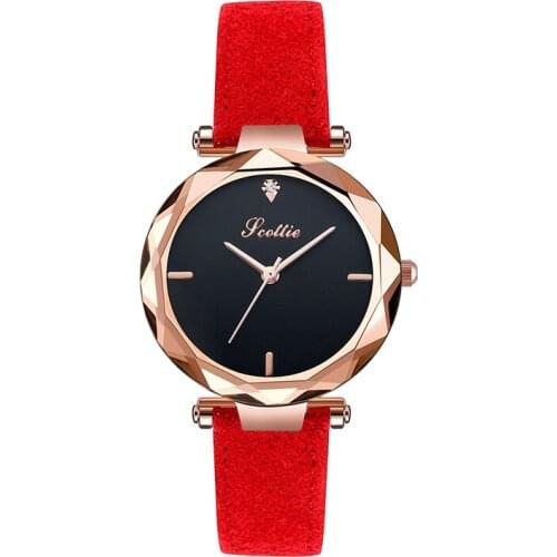 2018 Fashion Brand Women Dress Watches MILAN Street Snap Luxury Crystal Cutting Luminous Quartz Suede Leather Ladies Wristwatch