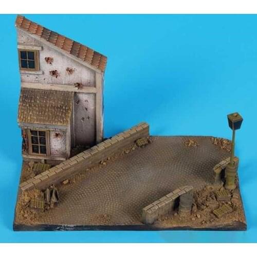 1/72 resin die-casting scene layout props gray model on-site house building platform free shipping