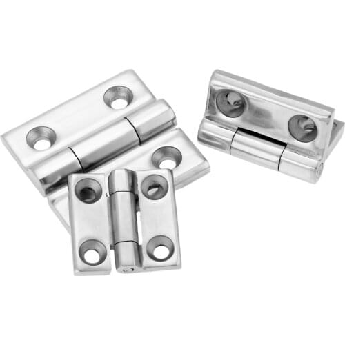 1PC Door Connector Accessories Durable Furniture Home 6 Mounting Holes Stainless Steel Hinges Window Cabinet Jewelry Box