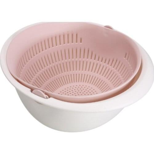 1 PCS Kitchen Drain Basket Bowl Taomi Kitchen Strainer Noodles Vegetables and Fruits Double Drain Basket For Home Kitchen Tool