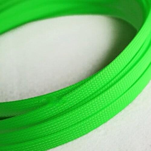 Audio Shockproof Net 3Meter Braided Cable 8-15mm Wiring Harness Loom Protection/Sleeving Green for DIY Cable (sell Per 1.0M)
