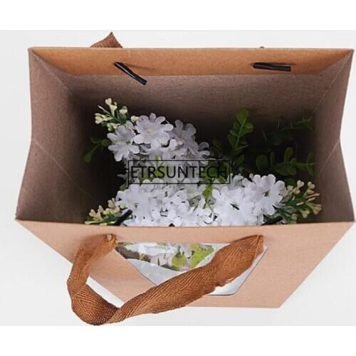 100PCS Multifunction Festival Jewellery Gift Bags Wedding Party Kraft Paper Bags Paper Package Window Bag Tool