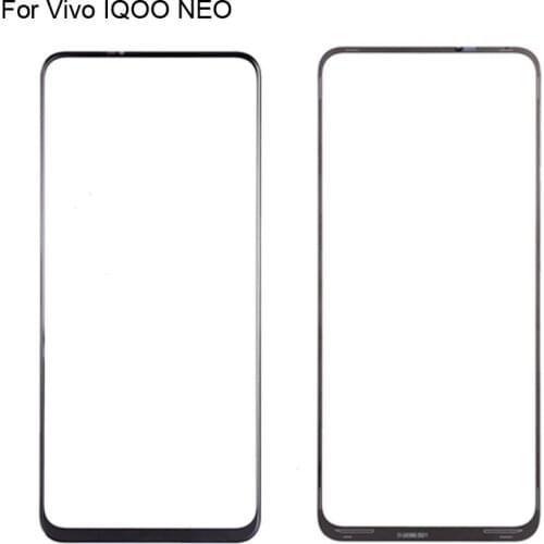 2PCS For Vivo IQOO NEO Front LCD Glass Lens touchscreen For Vivo IQ OO NEO Touch screen Panel Outer Screen Glass without flex