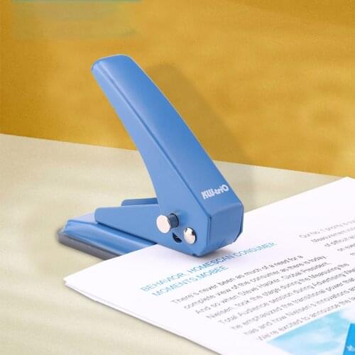 2020 Single Hole Round Hole Puncher Hole,20 Pages Stationery Hole Puncher Loose-leaf Paper Punch Binding Machine Office Supplies
