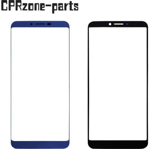 5.99" New Black / Blue For Cubot X18 plus front outer touch glass lens panel by Free Shipping