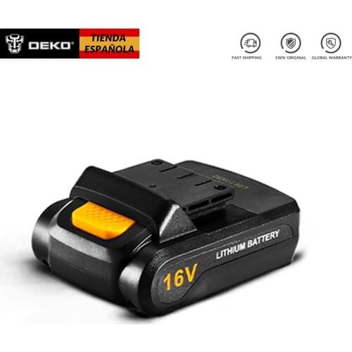 DEKO Battery16FU 16V Lithium Ion Battery Pack for Loner 16V Cordless Drill