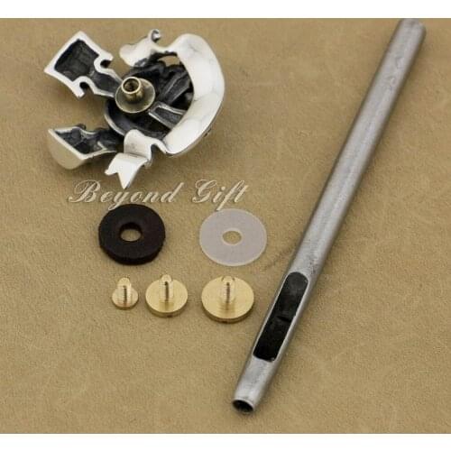 925 Sterling Silver Skull Engine Wallet Buckle 9P009D DIY Accessory DIY Tool Fashion Accessory