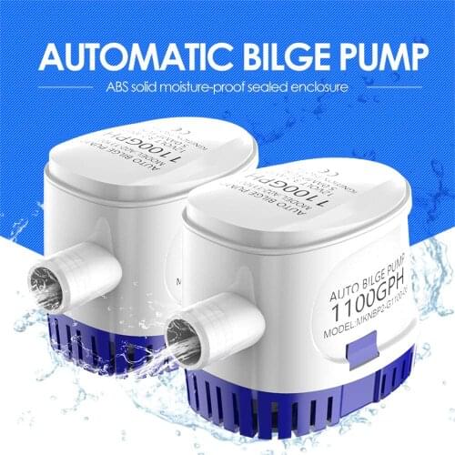 Automatic boat bilge pump Electric Marine Pump Boat Water Exhaust Pump 12/24V 750/1100GPH Submersible Bilge Sump Float Switch