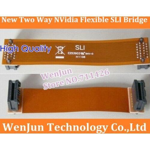 Free Shipping New Two Way NVidia Flexible SLI Bridge PCI-E Video Connector 50pcs/lot