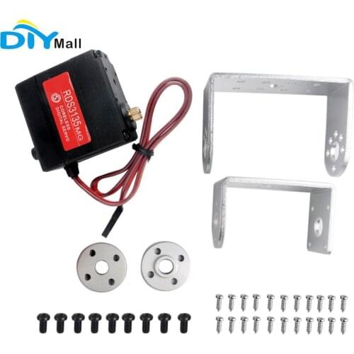 DC 5-7.4V 35kg DS3135MG Torque Digital Metal Gear RC Robot Servo 180 Degree Coreless Motor Servo With Servo Bracket
