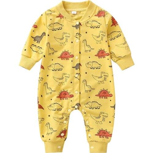 Dinosaur Baby Rompers Quality Cute Kids Outwear Soft Fabric Girls Clothes Toddler Newborn Boys Outfit