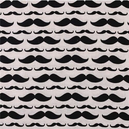 Width 110cm Moustache Cotton Fabric Sewing Tissus Telas to Patchwork Tilda Doll Cloth Decorative Craft Cloth mask Material