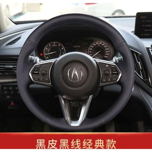 Leather Special Hand Sewn Steering Wheel Cover Set for Acura RDX CDX Mdx Tlx-l Zdx TL Car Accessories