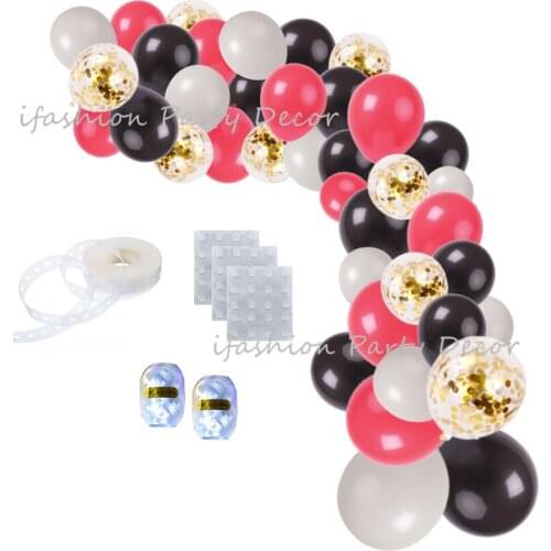 Latex Balloons for Garland,Parties Balloon Arch Garland Set 100pcs Red White Black Casino Party Wedding Birthday Decoration