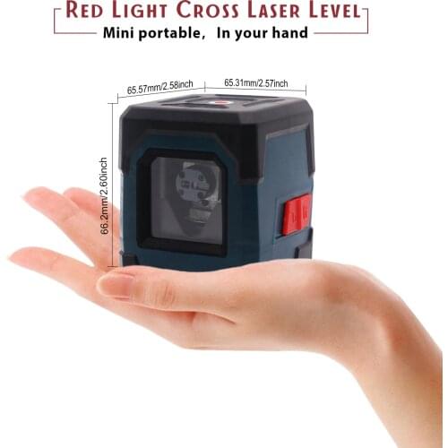Portable Red Light 2 Line 1 Point Cube Laser Level Cross-line Laser With Self-leveling red beam LV2