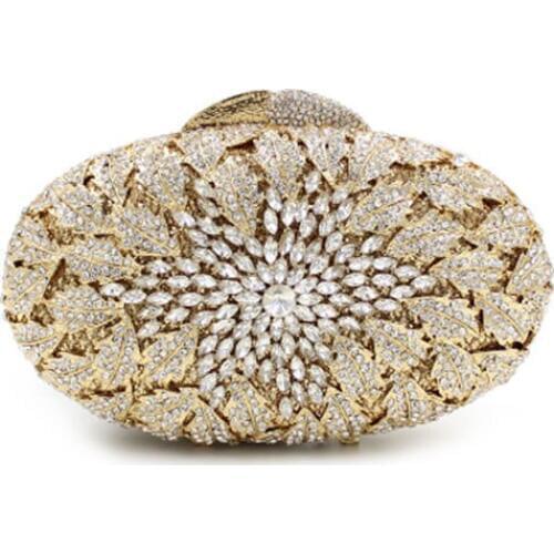 Fashion Women Evening Bag Diamonds Beaded Metal Sequined Day Clutch Purse Handbags With Chain gold bags