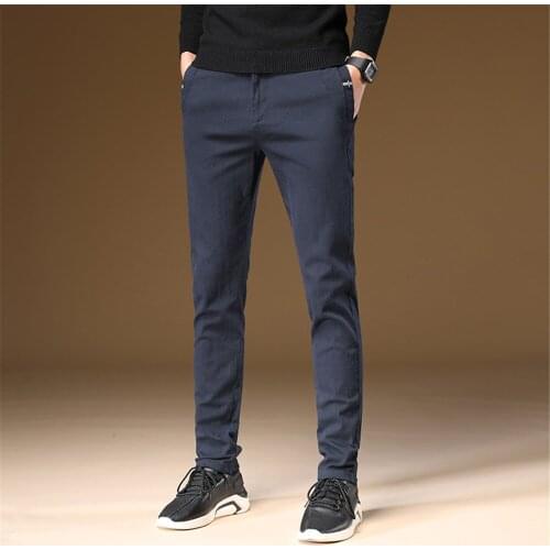 Mens pants spring and autumn new slim stretch fashion pants mens spring youth mens casual pants men jeans mens fashion