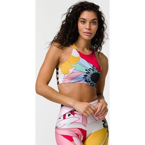 New womens printed backless yoga fitness suit