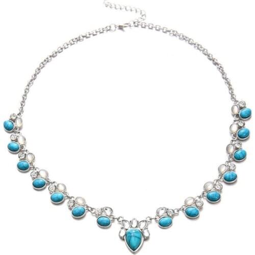 Trendy New Fashion personality necklace with white boho flower necklace Jewelry Gifts