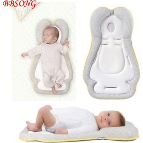 Newborn Sleep Positioning Pad Anti Flat Head Baby Shaping Pillow Baby Crib Bed Infant Cradle Travel Portable Sleeping Mattress