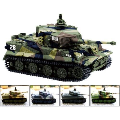Greatwall 1:72 Radio Remote Control Mini Rc German Military Tiger Tank with Sound Toys(Vary Colors)