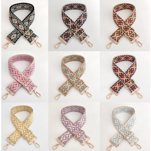 Bag Straps 3.8/5cm Wide Shoulder Strap Ethnic Style Shoulder Straps Stylish Ethnic Style Jacquard Shoulder Strap Bag Accessories