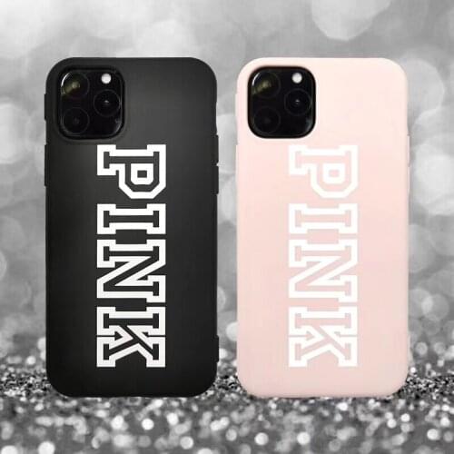 PINK Soft TPU Business Slim Back Cover For iPhone 11 Pro X XR 8 7 6 6G 6s Plus 11 Pro Max Phone Cases Coque Fundas