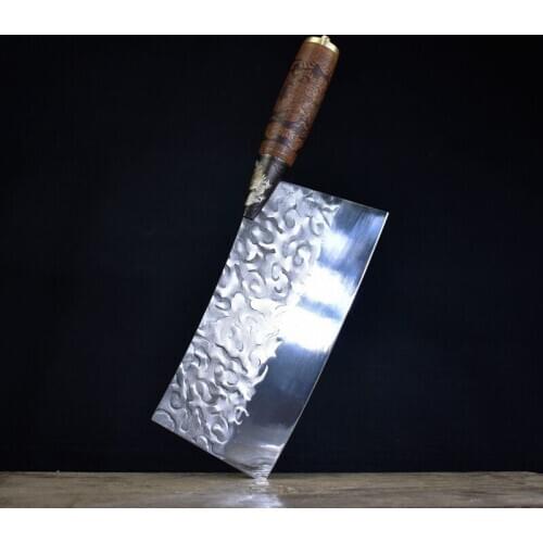 Longquan ghost hand-made old hand-forged kitchen knife chef slicer slicer meat cutting knife cutting knife dual purpose knife