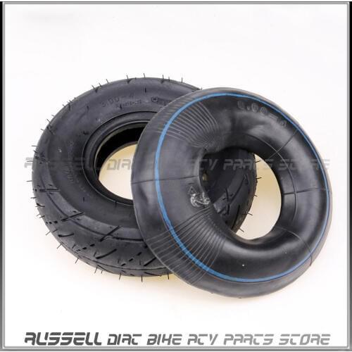 Tube 3.00-4 Tire Wheels Scooter Tyre For Mini 2 Stroke Quad ATV Motor Bike Parts (10''x3'', 260x85) For Razor Pocket E300 E325