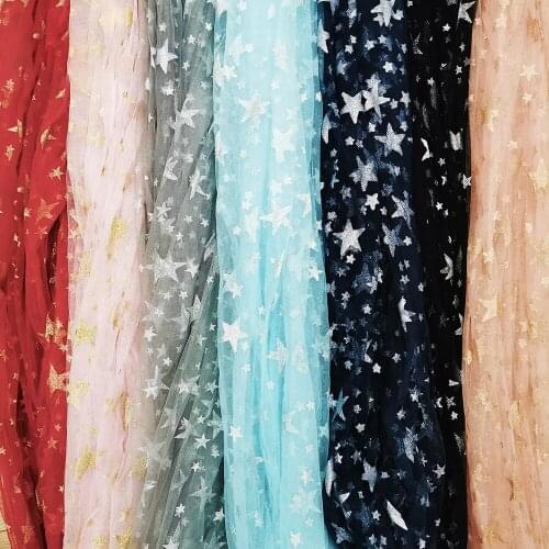 150x100cm Star Tulle Mesh Fabric For DIY Dolls Cloth Sewing Dress Curtain Photograph Background Wedding Birthday Party Decor