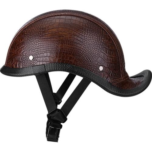 GPCROSS Motorcycle Riding Helmet Vintage leather Retro Half Moto Capacete Open Face Casco Moto Motorbike Racing Helmets