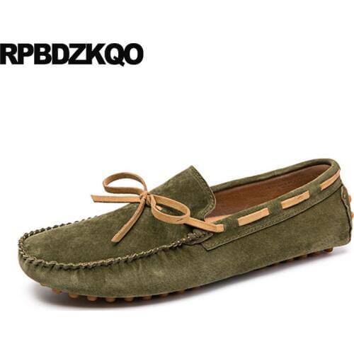 Plus Size Winter 47 Designer Casual Shoes Suede Navy Blue Loafers Lace Up Moccasins European 46 Boat Men Green 11 Custom Slip On