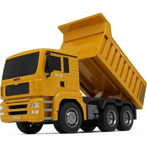 1:18 Huina 332 RC Truck Dump 6CH Metal Remote Control Excavator Electric Kids Cars Rc Model Truck Toys For Children