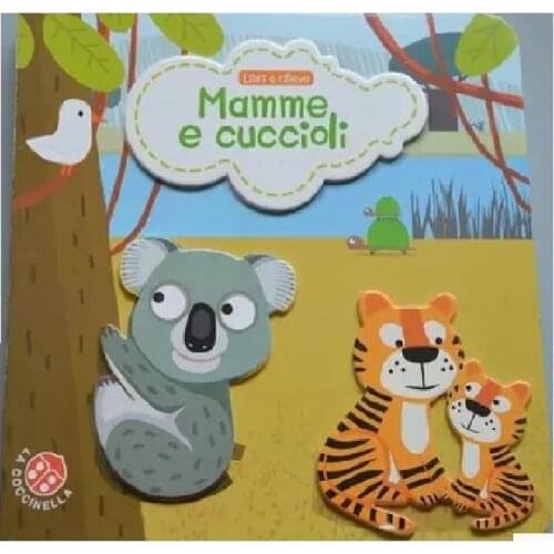 2 Books Parent Child Kids Toddler Italian Book Early Education Cute Picture Animal Knowledge Story Cardboard Libros Book Age 0-3