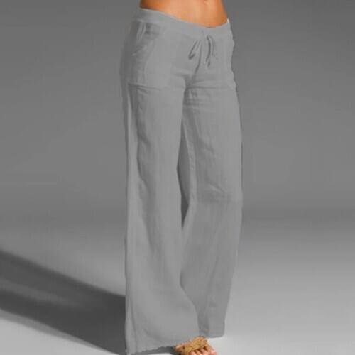 Women Long Pants Ladies Wide Leg Pants Flared Trousers Slim Loose Pants/Flared Pant High Waist Solid Straight Pants