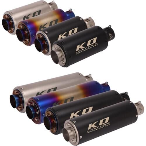 260mm / 370mm Exhaust Tips Modified Vent Pipe 51mm Muffler Stainless Steel Slip On Dirt Bike Scooter ATV Motorcycle